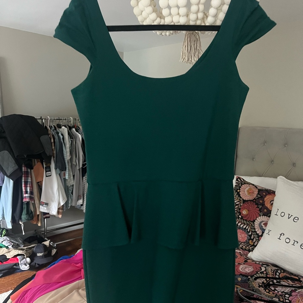 Green Amanda Uprichard Peplum dress